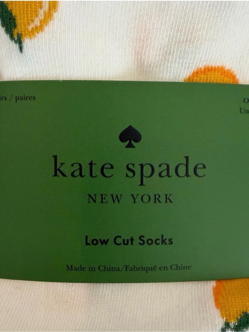 KATE SPADE Lemon Low Cut Socks 3pack - Picture 3 of 4